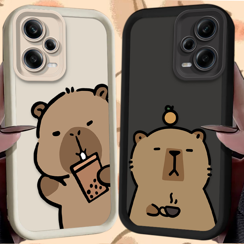 Xiaomi Redmi Note 14 - Coque de téléphone mignonne motif Capybara